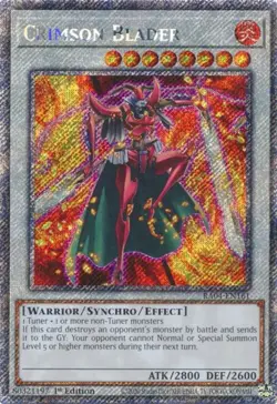 Near Mint, English Yu Gi Oh Crimson Blader - RA04-EN161 - Platinum Secret Rare - - Image 1