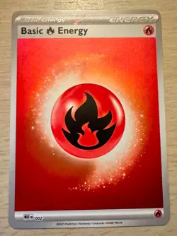Pokemon TCG Basic Fire Energy Reverse Holo Card MEE 002 Ascended Heroes 2025 - Image 1