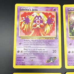 Gym Challenge (2000) 6-Card Lot Sabrina's Jynx, Abra, Magikarp Pokemon TCG - Image 2