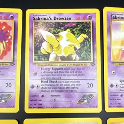 Gym Challenge (2000) 6-Card Lot Sabrina's Jynx, Abra, Magikarp Pokemon TCG - Image 3
