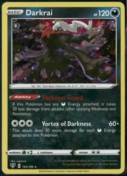 Darkrai 105/189 (Cosmo Holo) Promo Pokemon Card NM - Image 2