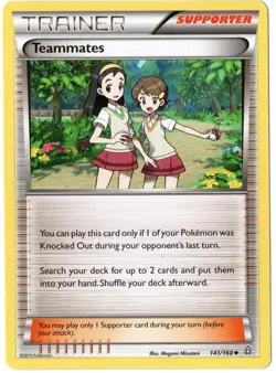 Teammates 141/160 X & Y Primal Clash Common Regular Supporter Pokemon TCG Card - Image 1