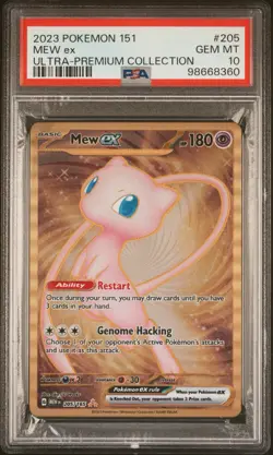 PSA 10 Mew ex - (151 Metal Promo) 205/165 Ultra Premium Collection Pokemon Card - Image 1