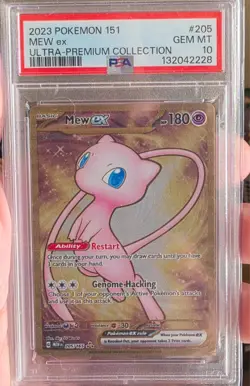 Mew EX Card 205/165 PSA 10 Gem Mint Scarlet & Violet 151 - Image 1
