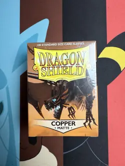 Dragon Shield Matte Copper Sleeves 100ct - Standard Size - MTG Pokemon TCG - Image 1