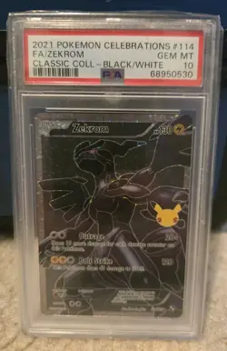 Pokemon TCG Zekrom Celebrations 114/114 Psa 10 - Image 1