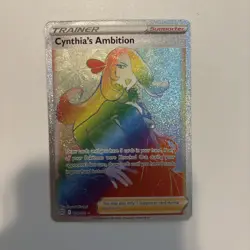 Pokemon Cynthia's Ambition Secret Rare Full Art Holo Brilliant Stars 178/172 - Image 1