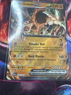 Pokemon TCG Golem EX 076/165 Scarlet & Violet Holo Double Rare - Image 3