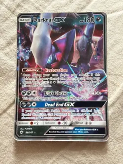 Darkrai GX 88/147 Holo GX Rare Burning Shadows Pokemon Moderately Played - Image 1