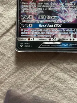 Darkrai GX 88/147 Holo GX Rare Burning Shadows Pokemon Moderately Played - Image 2