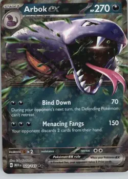 Arbok ex 024/165 Double Rare 151 Pokemon Near Mint - Image 1