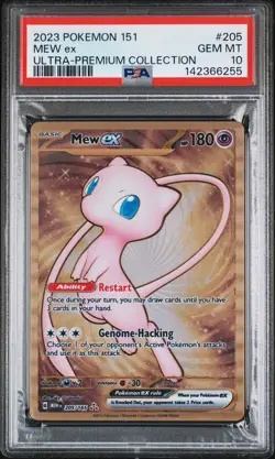 2023 Pokemon Scarlet & Violet English 151 UPC Gold Metal: Mew Ex #205 PSA 10 - Image 1