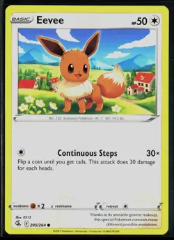 Eevee 205/264 Fusion Strike Common Pokemon - Image 1