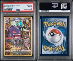 2022 POKEMON SWORD & SHIELD LOST ORIGIN #TG06 FULL ART/GENGAR PSA 9 - Image 3