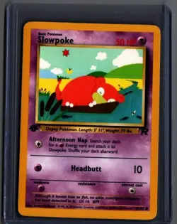 Slowpoke 67/82 Common Team Rocket Pokemon 1st Edition - Image 1
