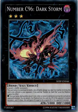 Yugioh Number C96: Dark Storm SHSP-EN046 Super Rare NM - Image 1
