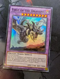 YuGiOh - First of the Dragons - NECH-EN050 - 1st Ed - super rare - LP - Image 1