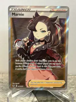 Pokemon TCG English Card Sword & Shield Marnie 200/202 Full Art NM - Image 1