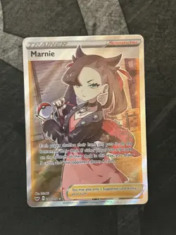 Pokemon TCG English Card Sword & Shield Marnie 200/202 Full Art NM - Image 3
