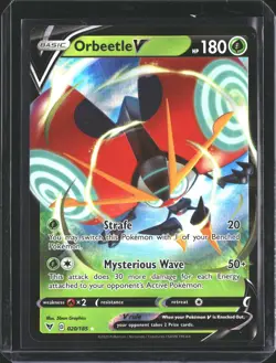 Orbeetle V 020/185 Holo V Rare Vivid Voltage Pokemon NM/M - Image 1