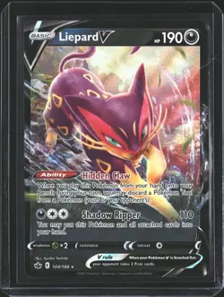 Liepard V 104/198 Holo V Rare Chilling Reign Pokemon NM/M - Image 1