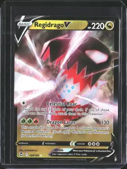 Regidrago V 135/195 Holo V Rare Silver Tempest Pokemon NM/M - Image 1