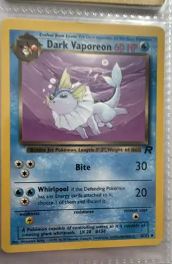 Pokemon TCG Dark Vaporeon 45/82 Team Rocket English - Image 1