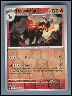Houndoom 008/064 Common Shrouded Fable Pokemon Reverse Holo Near Mint - Image 1