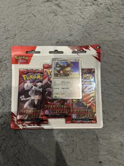 Pokemon TCG Destined Rivals 3 Pack Triple Blister Kangaskhan - New Sealed - Image 1