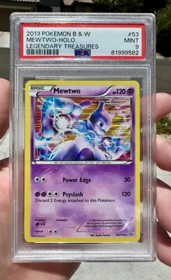 Pokemon TCG Mewtwo 53/113 Legendary Treasures Holo Rare PSA 9 2013 - Image 1