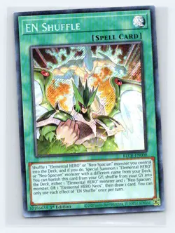 EN Shuffle BLCR-EN008 Secret Rare Battles of Legend: Crystal Revenge Yu-Gi-Oh NM - Image 1