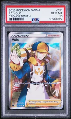 Pokemon Card - Volo Full Art Crown Zenith 151/159 Holo Ultra Rare Mint PSA 10 - Image 1
