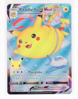 ~ESP~ SPANISH Pikachu Volador VMax Flying 007/025 Celebrations Pokemon Card (G4) - Image 1