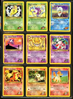 2000 Pokemon GYM CHALLENGE SET Unlimited Edition NON HOLO Cards Lot RARE NM MINT - Image 3