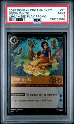 Snow White Fairest in the Land 23 Disney Lorcana Promo Cards Foil PSA 9 Low Pop - Image 1