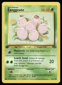 1999 Pokemon Exeggcute Common Jungle 52/64 1st Edition LP - Image 1