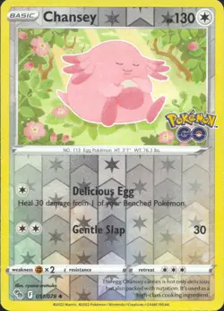 Chansey Reverse Holo Uncommon Pokemon GO 051/078 NM - Image 1