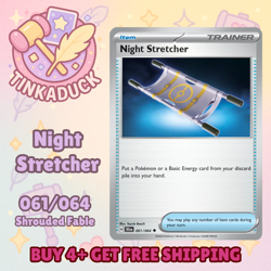 Night Stretcher 061/064 Pokemon Shrouded Fable Near Mint English - US Seller! - Image 1