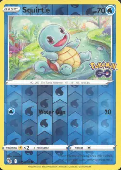 Squirtle Reverse Holo Common Pokemon GO 015/078 NM - Image 1