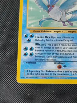 Pokemon TCG Articuno 17/62 Fossil Rare Non-Holo Card WOTC 1999 - Image 5
