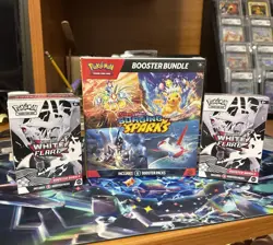 Pokemon TCG Booster Bundle Lot Of 3 SEALED (1 Surging + 2 White Flare) - Image 1