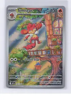 Simisear 100/086 Holo Illustration Rare White Flare Pokemon Near Mint - Image 1