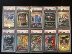 PSA 10 Pokemon Card Japanese Lot Set 10 Ar Art There is scratch on the PSA case - Image 1