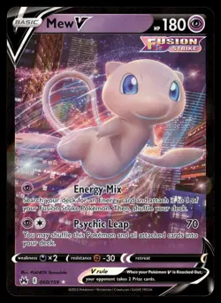 Mew V 060/159 Holo V Rare Crown Zenith Pokemon Near Mint - Image 1