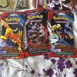 Pokemon Destined Rivals Sleeved Booster Pack and Blister Lot of 5 Sealed SV10 - Image 4
