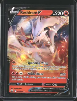 Reshiram V 024/195 Holo V Rare Silver Tempest Pokemon NM/M - Image 1