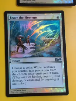 Brave the Elements x2 Instant FOIL MTG 2 Card. Core Set 2014. M14 - Image 3