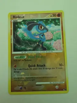 Pokemon Card 2008 POP Series 8 Cracked Ice Reverse Holo Common Riolu 16/17 - Image 1