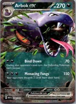 SV2a: Pokemon Card 151 #024/165 Arbok ex - Image 1