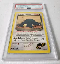 Rocket’s Snorlax 33/132 - Gym Heroes *PSA 9 - MINT* Rare Pokemon Card - Image 2